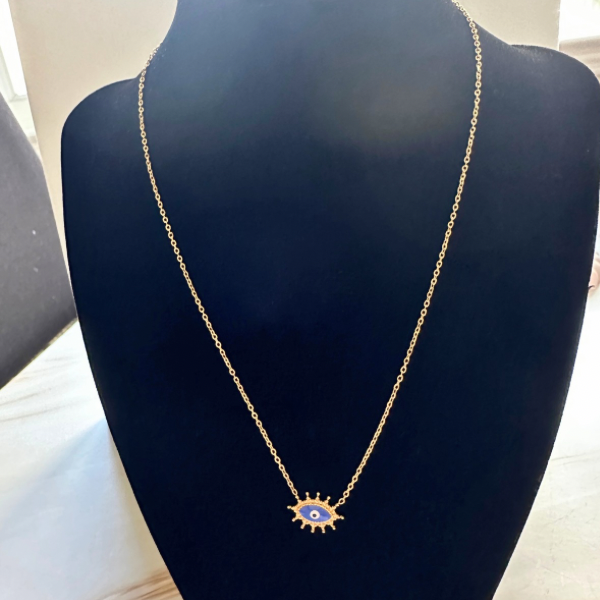 EYE VINTAGE NECKLACE WITH E-COATED.
